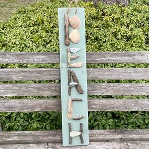 Handmade "BEACH" Sign